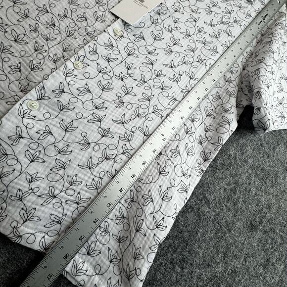 Thomas Sterling Men's Cotton Button Shirt Small Abstract Vine Print NWT - Picture 8 of 9